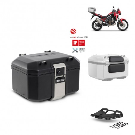 SHAD Baul trasero + parrilla soporte montaje accesorios TR48 TERRA BLACK EDITION KIT-452532