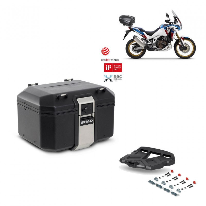 SHAD Baul trasero + parrilla soporte montaje TR48 TERRA BLACK EDITION KIT-452546
