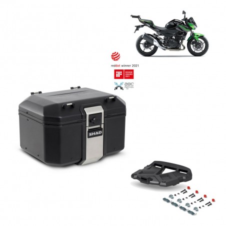 SHAD Baul trasero + parrilla soporte montaje TR48 TERRA BLACK EDITION KIT-452569