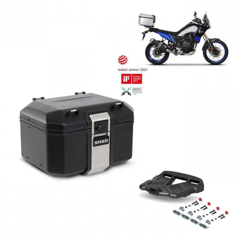 SHAD Baul trasero + parrilla soporte montaje TR48 TERRA BLACK EDITION KIT-452661