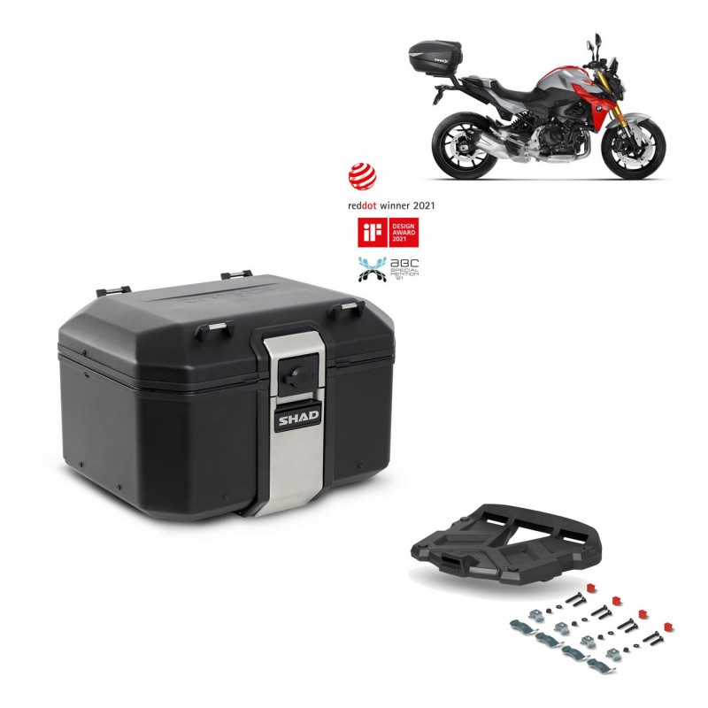 SHAD Baul trasero + parrilla soporte montaje TR48 TERRA BLACK EDITION KIT-452684