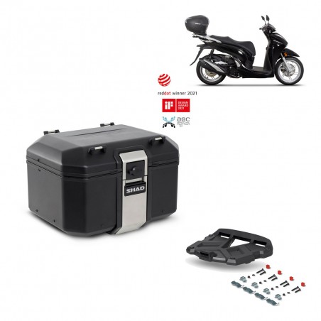 SHAD Baul trasero + parrilla soporte montaje TR48 TERRA BLACK EDITION KIT-452776