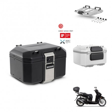 SHAD Baul trasero + soporte montaje parrilla accesorios TR48 TERRA BLACK EDITION KIT-452777
