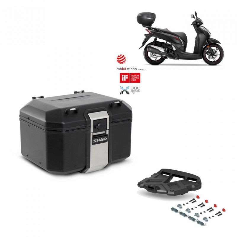 SHAD Baul trasero + parrilla soporte montaje TR48 TERRA BLACK EDITION KIT-452799