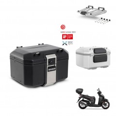 SHAD Baul trasero + soporte montaje parrilla accesorios TR48 TERRA BLACK EDITION KIT-452800