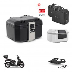 SHAD Baul trasero + soporte montaje parrilla accesorios TR48 TERRA BLACK EDITION KIT-452812