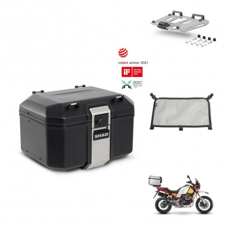 SHAD Baul trasero + soporte montaje parrilla accesorios TR48 TERRA BLACK EDITION KIT-452847