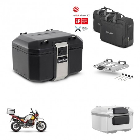 SHAD Baul trasero + soporte montaje parrilla accesorios TR48 TERRA BLACK EDITION KIT-452850