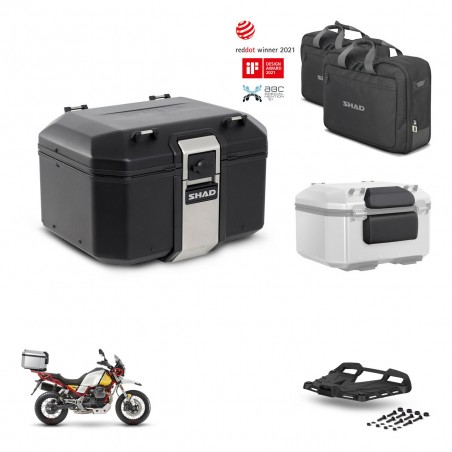 SHAD Baul trasero + soporte montaje parrilla accesorios TR48 TERRA BLACK EDITION KIT-452858