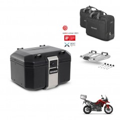 SHAD Baul trasero + soporte montaje parrilla accesorios TR48 TERRA BLACK EDITION KIT-452964