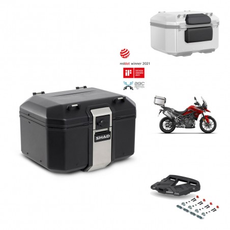 SHAD Baul trasero + parrilla soporte montaje accesorios TR48 TERRA BLACK EDITION KIT-452976