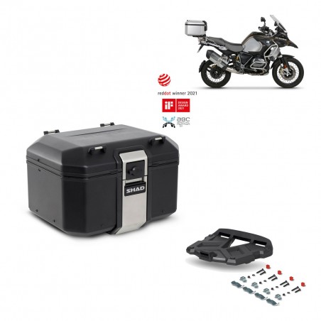 SHAD Baul trasero + parrilla soporte montaje TR48 TERRA BLACK EDITION KIT-452983