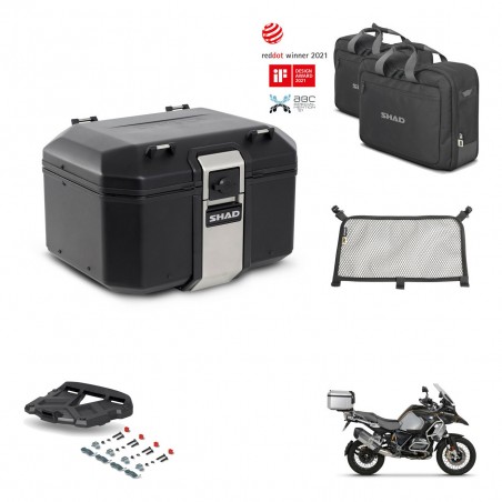 SHAD Baul trasero + parrilla soporte montaje accesorios TR48 TERRA BLACK EDITION KIT-453004
