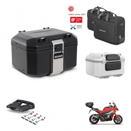 SHAD Baul trasero + parrilla soporte montaje accesorios TR48 TERRA BLACK EDITION KIT-453049