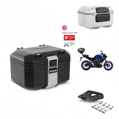 SHAD Baul trasero + parrilla soporte montaje accesorios TR48 TERRA BLACK EDITION KIT-453068
