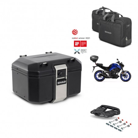 SHAD Baul trasero + parrilla soporte montaje accesorios TR48 TERRA BLACK EDITION KIT-453071