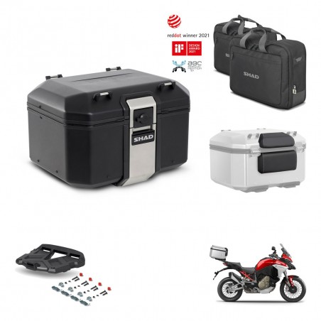 SHAD Baul trasero + parrilla soporte montaje accesorios TR48 TERRA BLACK EDITION KIT-453164