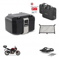 SHAD Rear trunk + mounting bracket grill accessories TR48 TERRA BLACK EDITION KIT-453181