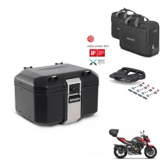 SHAD Rear trunk + mounting bracket grill accessories TR48 TERRA BLACK EDITION KIT-453301