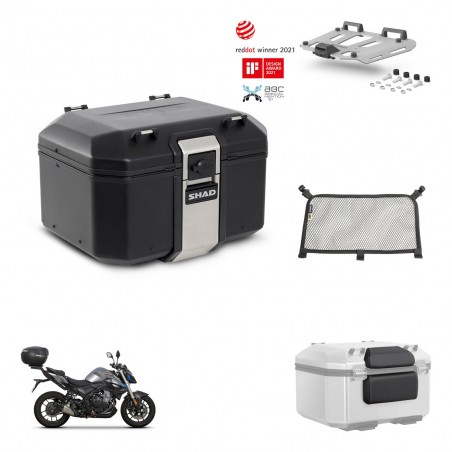 SHAD Baul trasero + soporte montaje parrilla accesorios TR48 TERRA BLACK EDITION KIT-453308