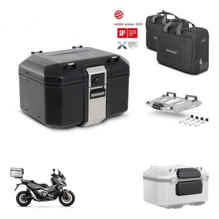 SHAD Baul trasero + soporte montaje parrilla accesorios TR48 TERRA BLACK EDITION KIT-453425