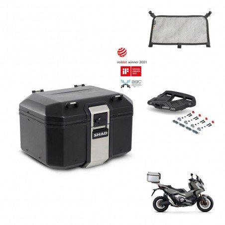 SHAD Rear trunk + mounting bracket grill accessories TR48 TERRA BLACK EDITION KIT-453437