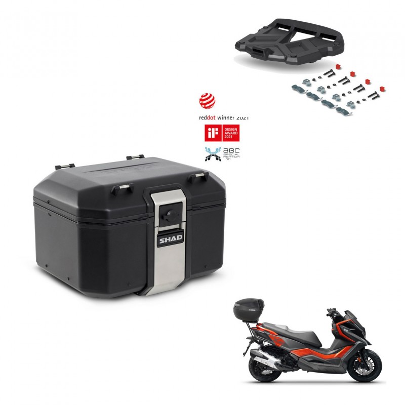 SHAD Rear trunk + mounting bracket grill TR48 TERRA BLACK EDITION KIT-453443