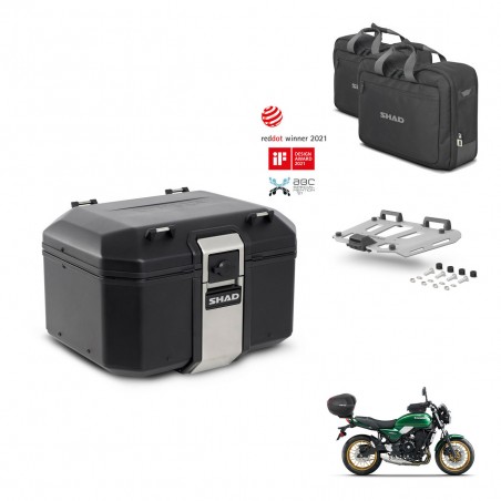 SHAD Baul trasero + soporte montaje parrilla accesorios TR48 TERRA BLACK EDITION KIT-453470