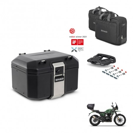 SHAD Baul trasero + soporte montaje parrilla accesorios TR48 TERRA BLACK EDITION KIT-453508