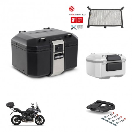SHAD Baul trasero + soporte montaje parrilla accesorios TR48 TERRA BLACK EDITION KIT-453553