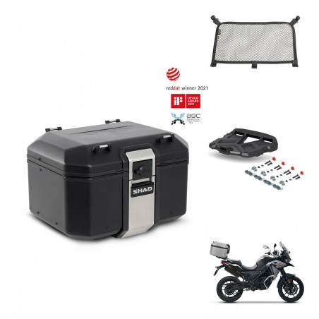 SHAD Rear trunk + mounting bracket grill accessories TR48 TERRA BLACK EDITION KIT-453575