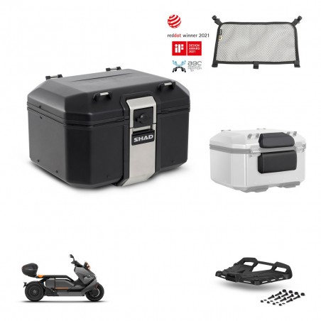 SHAD Baul trasero + soporte montaje parrilla accesorios TR48 TERRA BLACK EDITION KIT-453615
