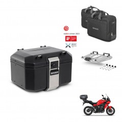 SHAD Rear trunk + mounting bracket grill accessories TR48 TERRA BLACK EDITION KIT-453631