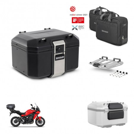 SHAD Baul trasero + soporte montaje parrilla accesorios TR48 TERRA BLACK EDITION KIT-453632