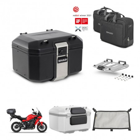 SHAD Baul trasero + soporte montaje parrilla accesorios TR48 TERRA BLACK EDITION KIT-453634