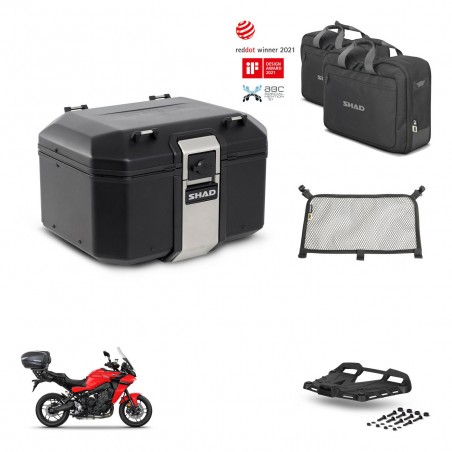 SHAD Rear trunk + mounting bracket grill accessories TR48 TERRA BLACK EDITION KIT-453641