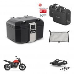 SHAD Rear trunk + mounting bracket grill accessories TR48 TERRA BLACK EDITION KIT-453664