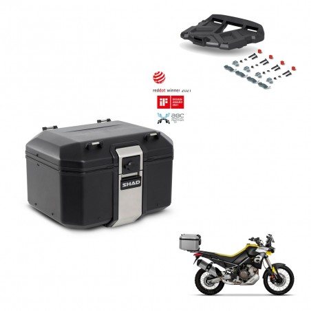 SHAD Rear trunk + mounting bracket grill TR48 TERRA BLACK EDITION KIT-453673