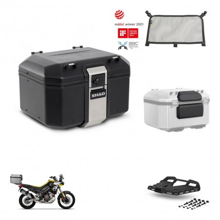 SHAD Rear trunk + mounting bracket grill accessories TR48 TERRA BLACK EDITION KIT-453684