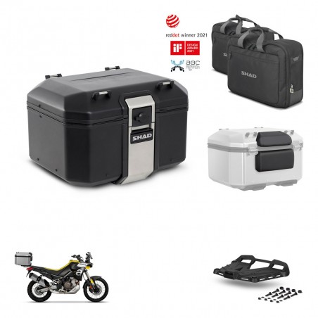 SHAD Rear trunk + mounting bracket grill accessories TR48 TERRA BLACK EDITION KIT-453686