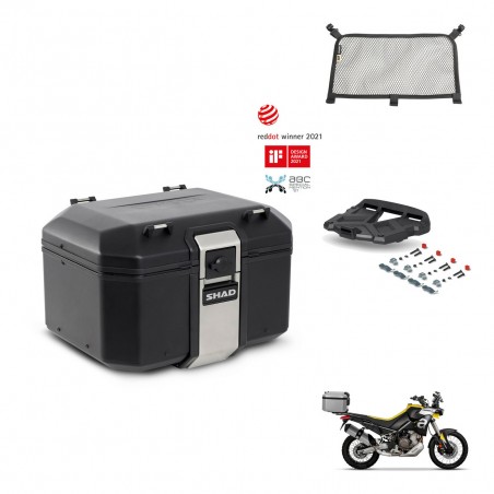 SHAD Baul trasero + soporte montaje parrilla accesorios TR48 TERRA BLACK EDITION KIT-453690