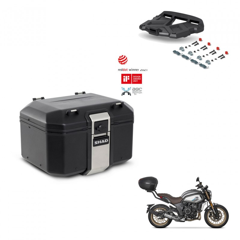 SHAD Rear trunk + mounting bracket grill TR48 TERRA BLACK EDITION KIT-453719