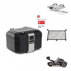 SHAD Rear trunk + mounting bracket grill accessories TR48 TERRA BLACK EDITION KIT-453767