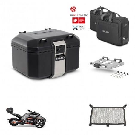 SHAD Baul trasero + soporte montaje parrilla accesorios TR48 TERRA BLACK EDITION KIT-453771