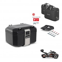 SHAD Rear trunk + mounting bracket grill accessories TR48 TERRA BLACK EDITION KIT-453784