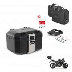 SHAD Baul trasero + soporte montaje parrilla accesorios TR48 TERRA BLACK EDITION KIT-453830