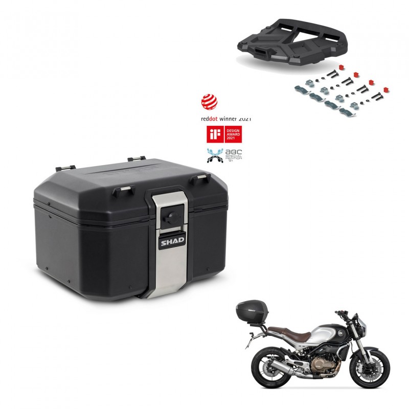 SHAD Rear trunk + mounting bracket grill TR48 TERRA BLACK EDITION KIT-453834