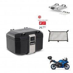 SHAD Rear trunk + mounting bracket grill accessories TR48 TERRA BLACK EDITION KIT-453859