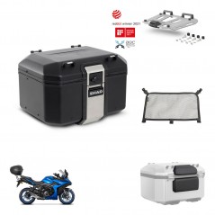 SHAD Rear trunk + mounting bracket grill accessories TR48 TERRA BLACK EDITION KIT-453860