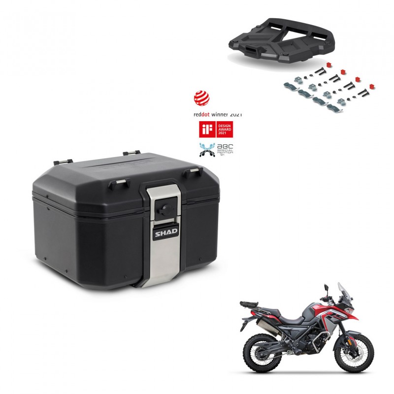 SHAD Rear trunk + mounting bracket grill TR48 TERRA BLACK EDITION KIT-453903